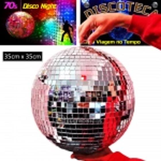 Imagem de Globo Bola Espelhado Refletor Rotativo 30cm Para Discoteca Festa Balada REFG30