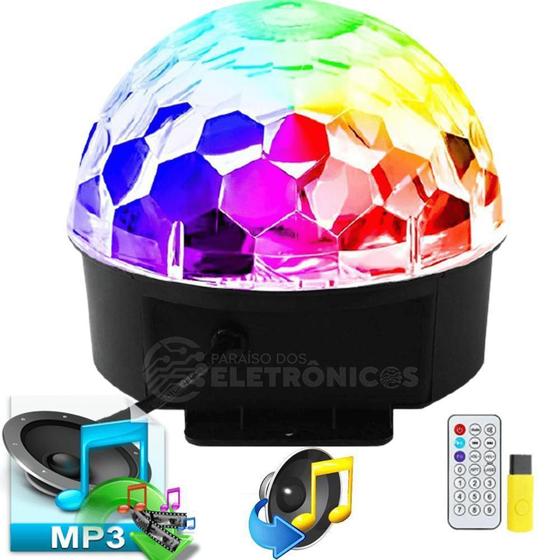 Imagem de Globo Bola Magica Jogo De Luz Led Rgb Ritmo Dj Bluetooth