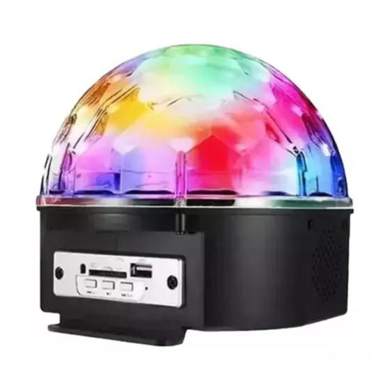 Imagem de Globo De Luz Led Giratorio Festa Balada Mp3 Usb Bluetooth