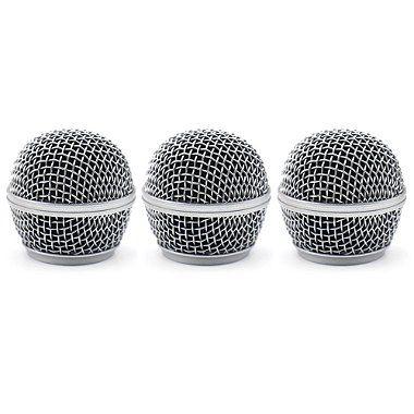 Imagem de Globo De Microfone Cromado MXT Shure SM58 3 Unidades