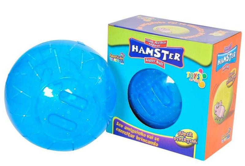 Imagem de Globo de Plástico para Exercícios de Hamster 18cm - Azul