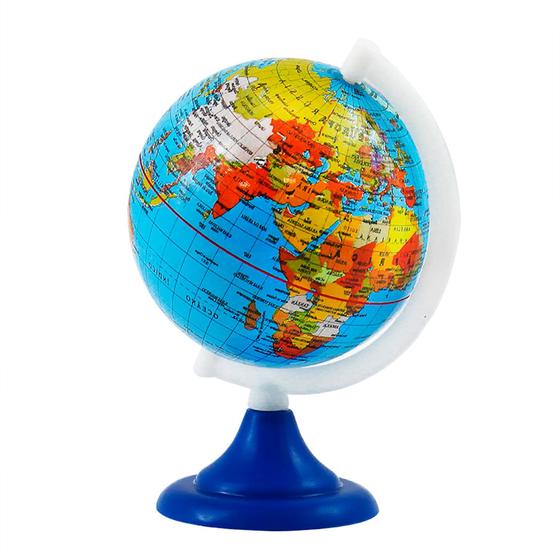 Imagem de Globo Decorativo De Mesa Giratório 8,5cm Mapa Político