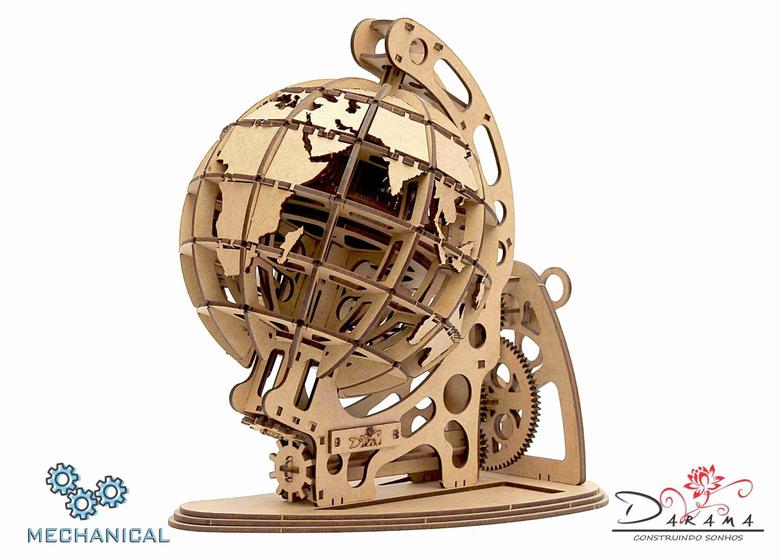 Imagem de Globo mecânico - quebra cabeças 3d mecânico - darama