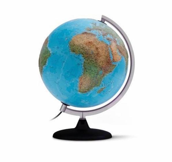 Globo Terrestre Alto Relevo Iluminado Led 30cm Tecnodidattica Menor preço em Globo Terrestre Alto Relevo Iluminado Led 30cm Tecnodidattica