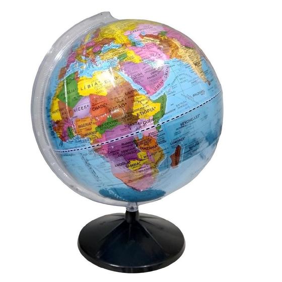 Imagem de Globo Terrestre Tatil Braille 30cm Base Preta Liberia