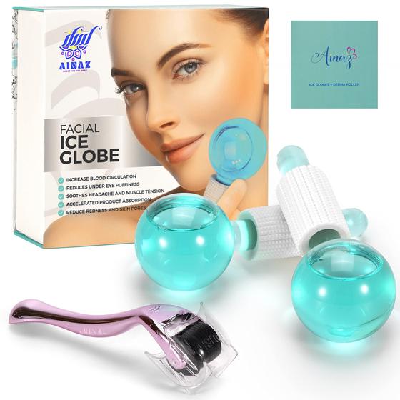 Imagem de Globos de gelo AINAZ para tratamentos faciais com esponja de limpeza e agulha 540