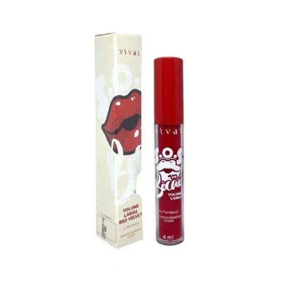 Imagem de Gloss Aumenta Labios Sos Bocao Vivai Red Velvet DPantenol