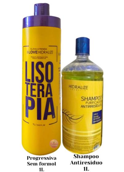 Imagem de Gloss Escova Progressiva Lisoterapia Sem Formol + Shampoo 1l
