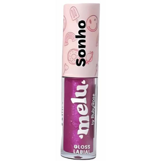 Imagem de Gloss Labial com Glitter Melu Cores Brilhantes - Ruby Rose