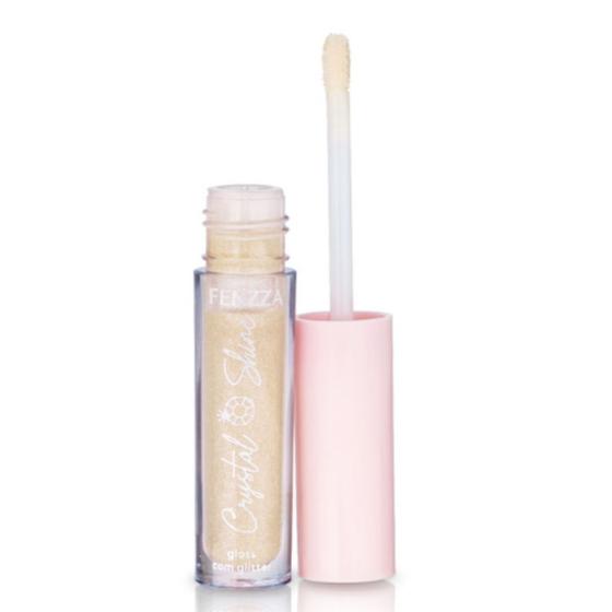 Imagem de Gloss Labial Crystal Shine 6ml  Fenzza  Brilho Radiante e Efeito Volumizador