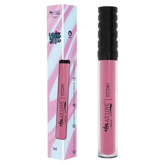 Imagem de Gloss Labial Rosa Semi-Transparente Efeito Látex Max Love