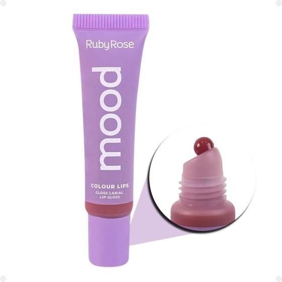Imagem de Gloss Labial Ruby Rose Mood Colour Lips Naive Hb-7201-3