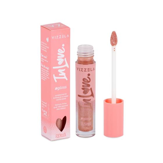 Imagem de Gloss Labial Vizzela In Love Acabamento Brilhante 3D Ultra Brilho Textura Firme 3,5ml