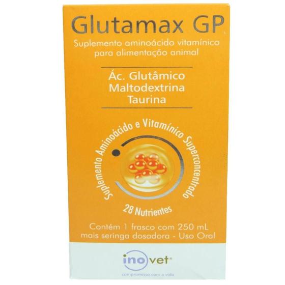 Imagem de Glutamax Gp Suplemento Para Animais 250Ml Inovet Kit Com 3