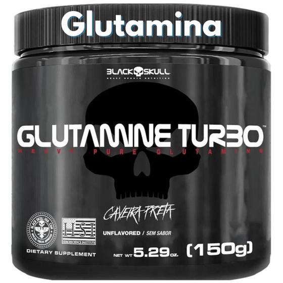 Imagem de Glutamina 150g Black Skull - Glutamine Caveira Preta 