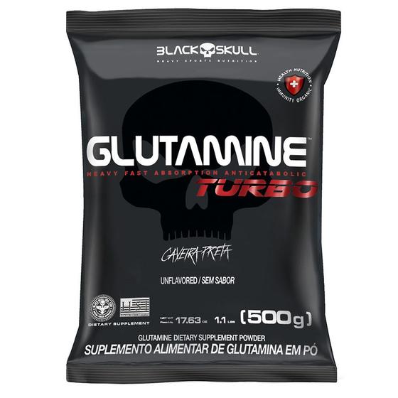 Imagem de Glutamine Turbo 500g - Black Skull