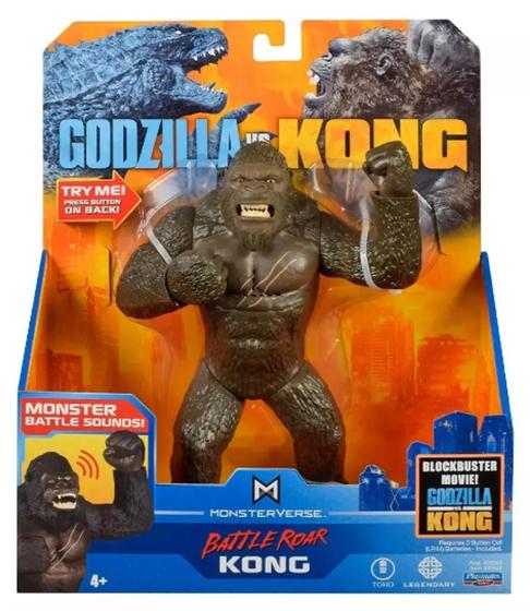 Imagem de Godzilla Vs Kong Boneco Kong Colecionável Com Som 17cm 3551 - Sunny