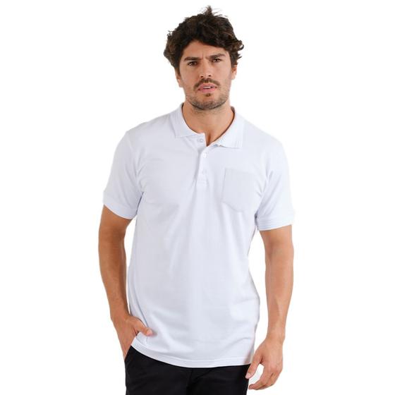 Imagem de Gola Polo Masc C/ Bolso Algodão Com Elastano Sibra CP0002CB