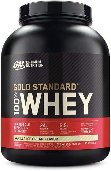 Gold Standard 100% Whey 2.2kg Baunilha Optimum Nutrition Menor preço em Gold Standard 100% Whey 2.2kg Baunilha Optimum Nutrition