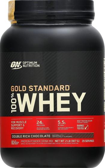 Gold Standard 100% Whey 2lbs - Optimum - Chocolate Menor preço em Gold Standard 100% Whey 2lbs - Optimum - Chocolate