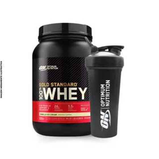 Imagem de Gold Standard 100 Whey Protein 907g On Optimum Nutrition + Coqueteleira