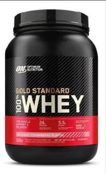 GOLD STANDARD 100% WHEY STRAWBERRY FLAVOR 907g - OPTIMUM NUTRITION Menor preço em GOLD STANDARD 100% WHEY STRAWBERRY FLAVOR 907g - OPTIMUM NUTRITION
