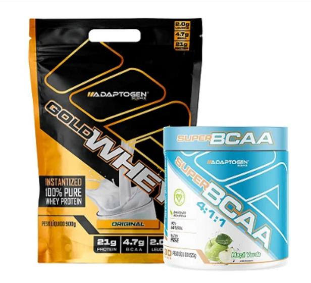 Imagem de Gold whey 900g + bcaa - adaptogen