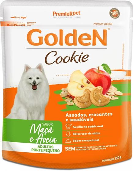 Imagem de Golden cookie cães adultos porte pequeno sabor maçã e aveia 350g