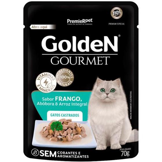 Imagem de Golden Gourmet Sache Gatos Adultos Castrados Frango 70g