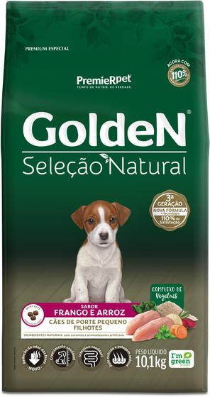 Imagem de GoldeN Seleção Natural Cães Filhotes Porte Pequeno Frango & Arroz 10.1 kg