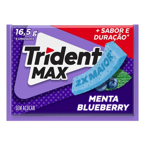 Goma de Mascar Menta Blueberry Zero Açúcar Trident Max Envelope 16,5g 5 Unidades Menor preço em Goma de Mascar Menta Blueberry Zero Açúcar Trident Max Envelope 16,5g 5 Unidades