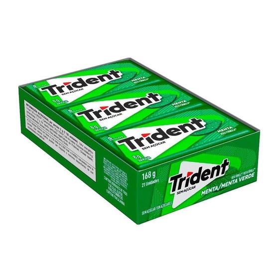 Imagem de Goma de Mascar Trident Menta 8g Display com 21 Unidades