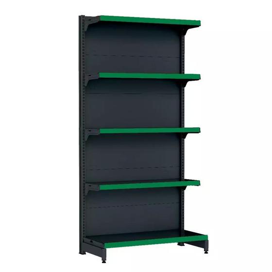 Imagem de Gondola Parede 202 Fit Inicial Preto 5 Bandeja Pe Verde