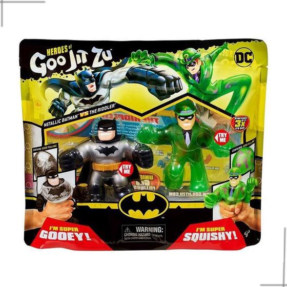 Imagem de Goo Jit Zu - 2 Bonecos Elásticos de 10cm - Batman e Charada