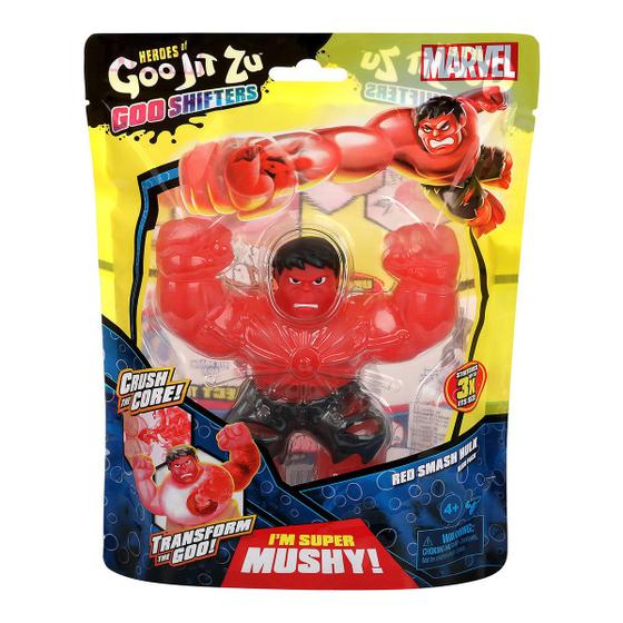 Imagem de Goo Jit Zu - Boneco Elástico de 12cm do Hulk Vermelho