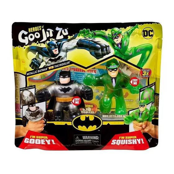 Imagem de Goo Jit Zu Dc Figura Batman Metalico Vs Charada Sunny 3158