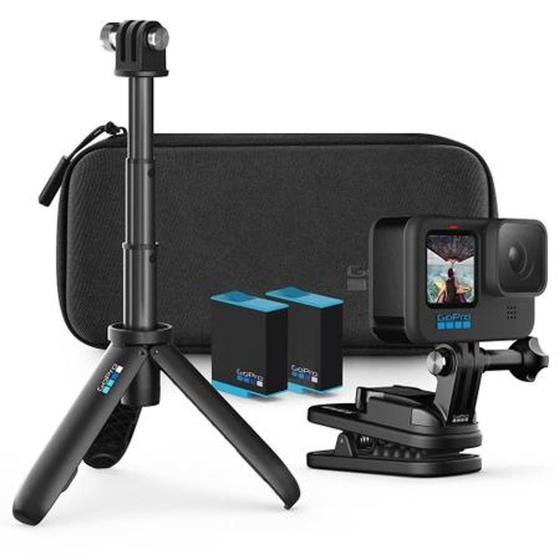 GoPro Hero 10 Black + Acessórios, 23MP 5.3K, WiFi, Bluetooth, A Prova d'água 10m - GOP-CHDRB-101-TH Menor preço em GoPro Hero 10 Black + Acessórios, 23MP 5.3K, WiFi, Bluetooth, A Prova d'água 10m - GOP-CHDRB-101-TH