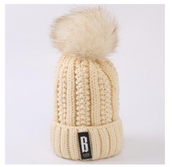 Imagem de Gorro Feminino Com Pompom Forrado Com Lã - HL-44