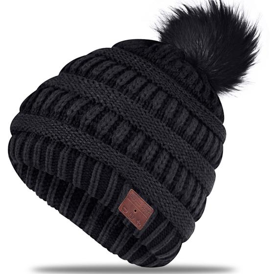 Imagem de Gorro musical sem fio + FashionLive + Alto-falante + Pompom