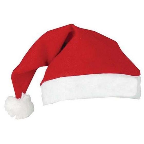 Imagem de Gorro Papai Noel em Veludo Pelúcia Touca Natal - 01 unid