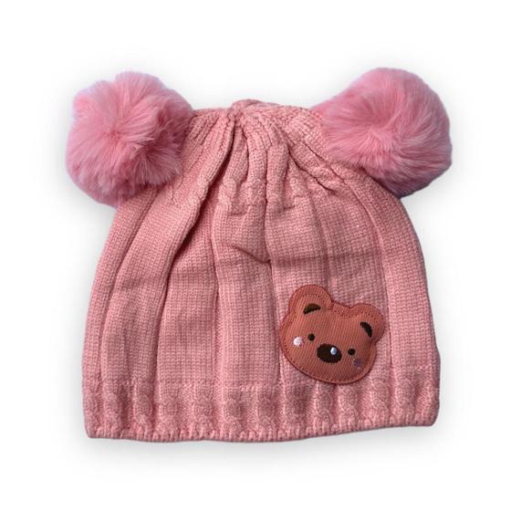 Imagem de Gorro Touca Infantil Menino Menina Inverno Ursinho Flanelada