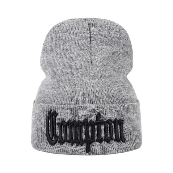 Imagem de Gorro Unissex com Letras Compton Bordadas - Quente para Outono/Inverno