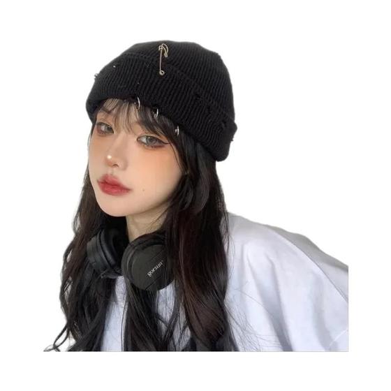 Imagem de Gorros de Malha Quente para Inverno - Unissex, Estilo Harajuku Y2K e Hip Hop