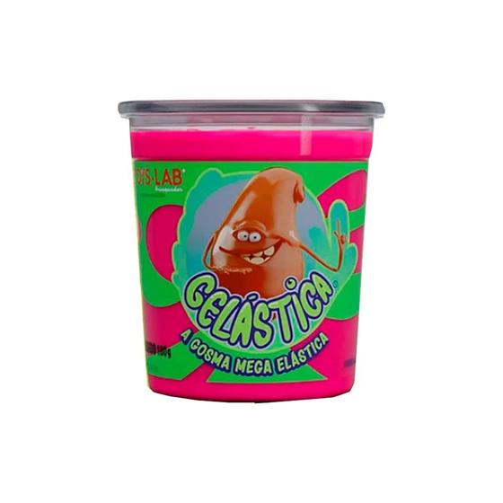 Imagem de Gosma Slime Rosa Pink 180g Gelástica Mega Elástica