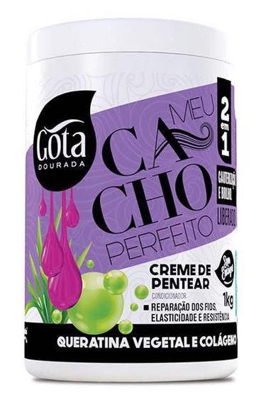 Imagem de Gota Dourada Cacho Perfeito Creme Pentear 1kg  - Queratina Vegetal e Colágeno