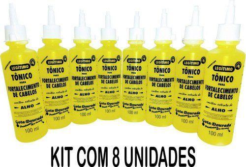 Imagem de Gota Dourada Tonico Fortalecedor De Alho 100ml Kit 8 Unid