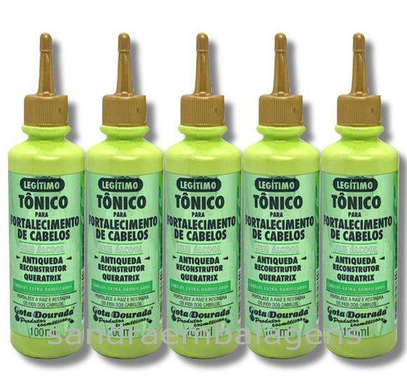 Imagem de Gota Dourada Tonico Fortalecedor Queratrix 100ml Kit 5 Unid