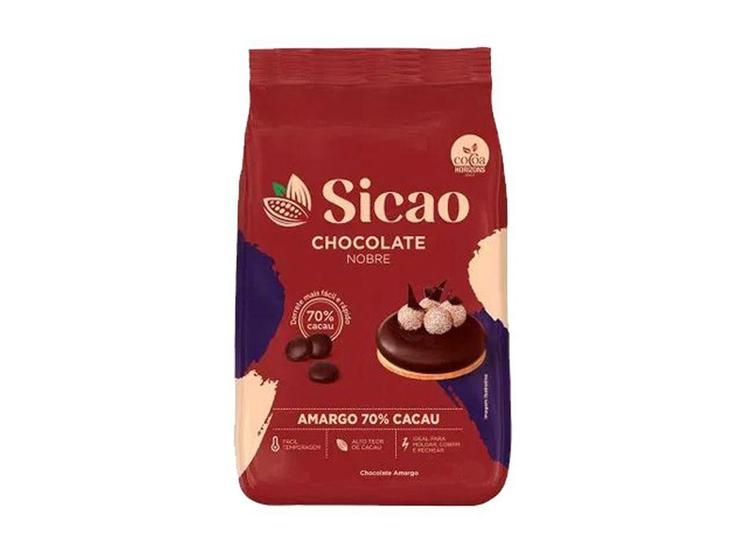 Imagem de Gotas Chocolate Nobre Amargo 70% Cacau 1,01kg - Sicao - Callebaut