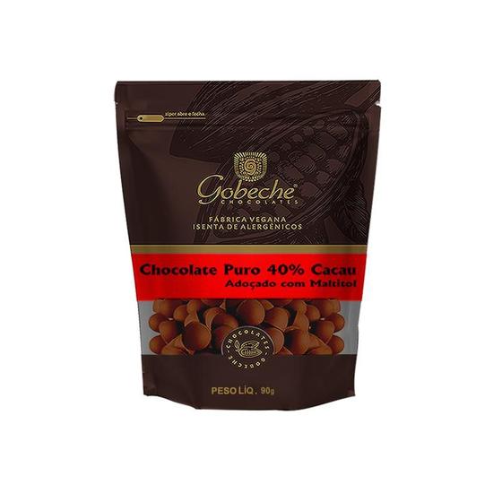 Imagem de Gotas Chocolate Puro 40% Cacau Gobeche - Adoçado com Maltitol - 90g