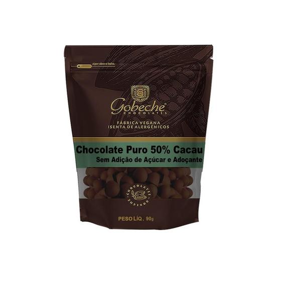 Imagem de Gotas Chocolate Puro 50% Cacau Gobeche - Sem Adição de Açúcar e Adoçante - 90g